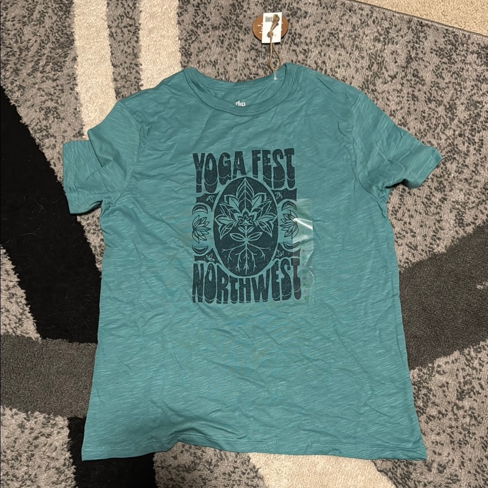 Yoga Fest Northwest Teal Tee